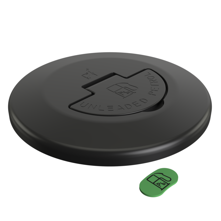 lid for deck filler-unleaded-black