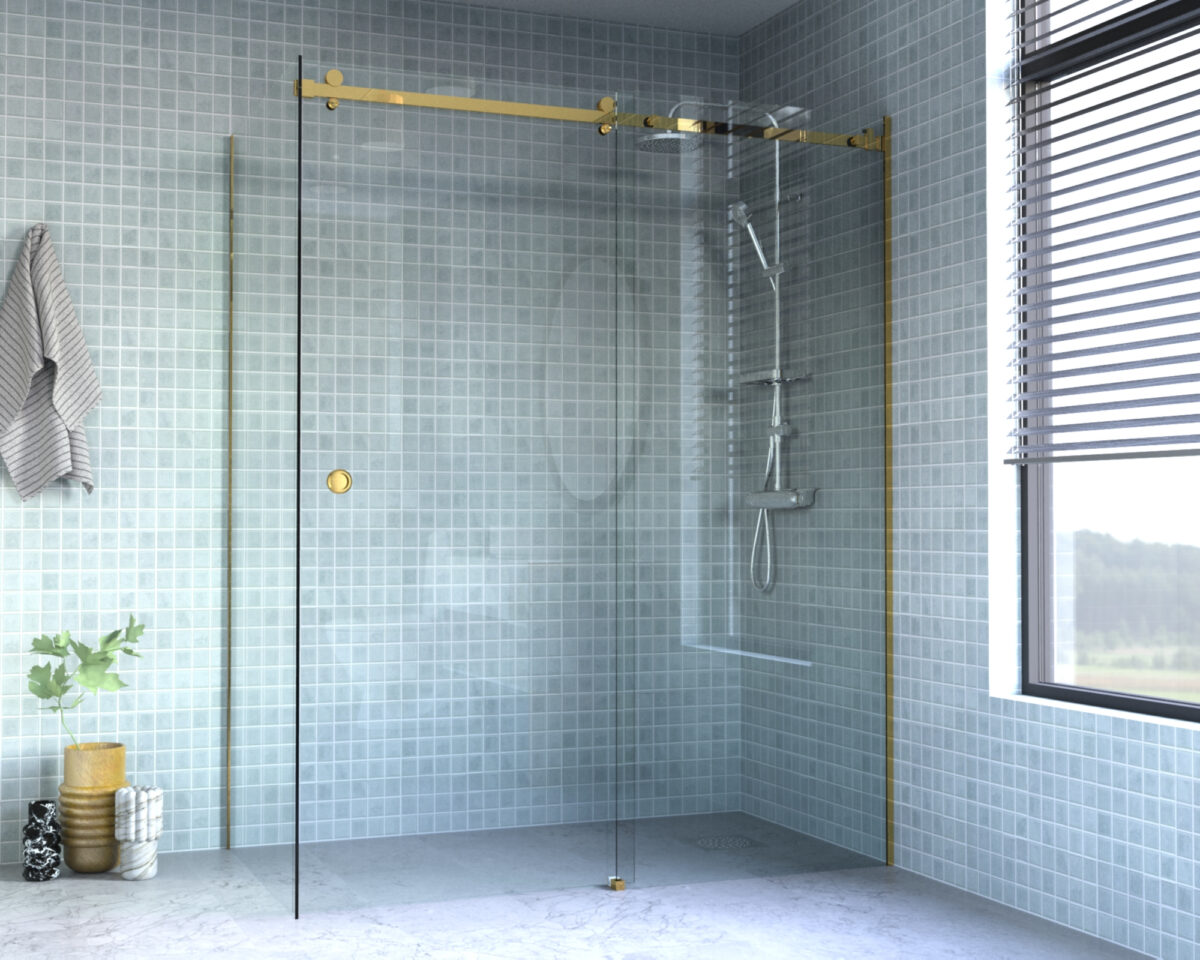 Prestige shower wall-gold-in context